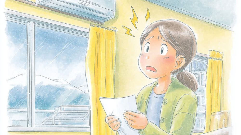 一人暮らしで電気代が高くて驚く