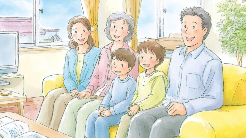 断熱工事が完了した快適なリビング